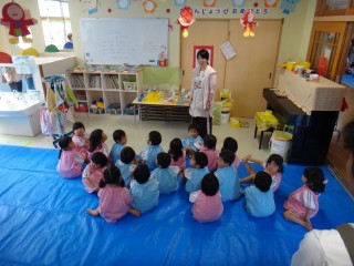 人生初の幼稚園の参観日